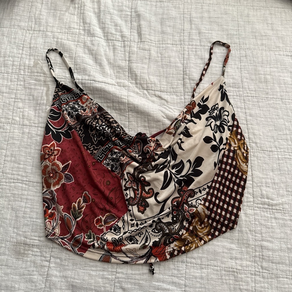 Windsor Multicolor Patchwork Tank Top - image 1